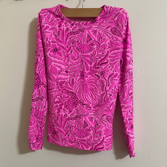 EUC Lilly Pulitzer Girls 10 Cerise Pink PINKIE PROMISES - Picture 1 of 3